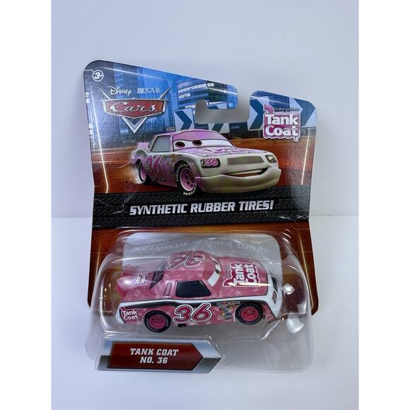 NIB Disney Pixar Cars Tank Coat No. 36 Synthetic Rubber Tires 1:55 Diecast Car - Picture 1 of 9